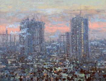 Evening over the city (Art Marketing). Kustanovich Dmitry