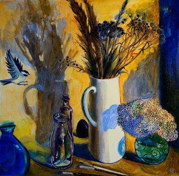 Still life with bird