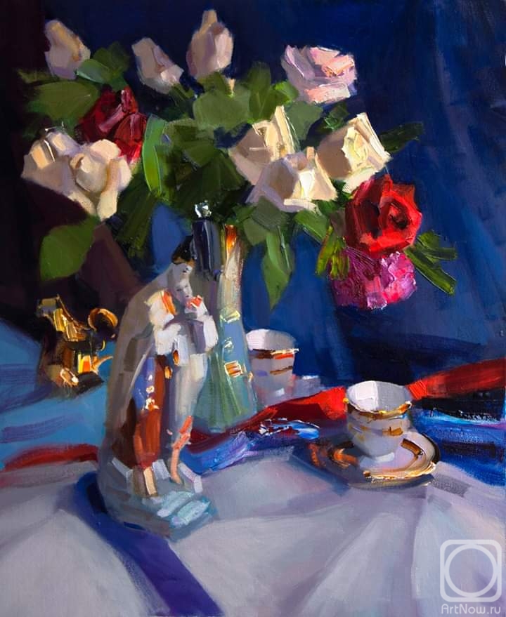 Petrov Viktor. Porcelain and roses