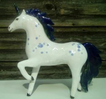 The unicorn with the blue mane