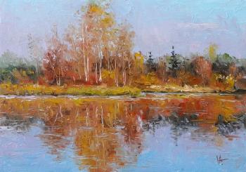 Natural sketch with river