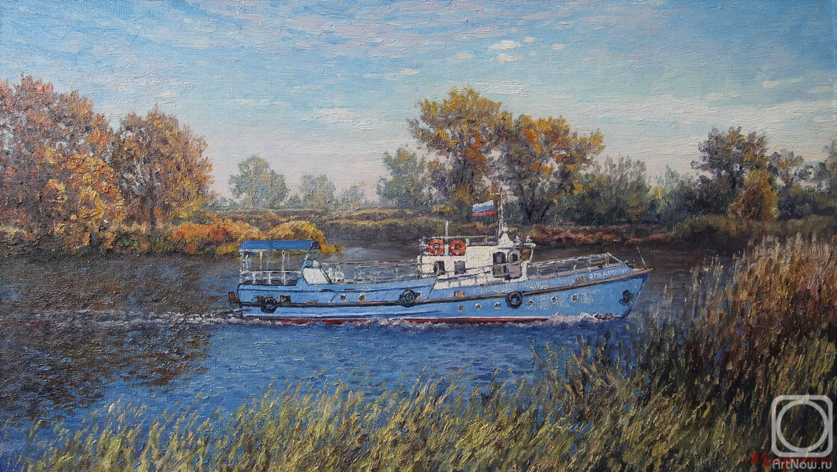 Soldatenko Andrey. Autumn day on the Volga ducts