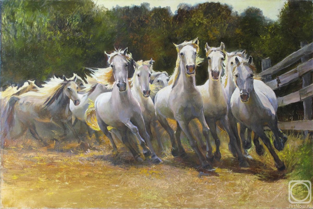 Popova Irina. White herd