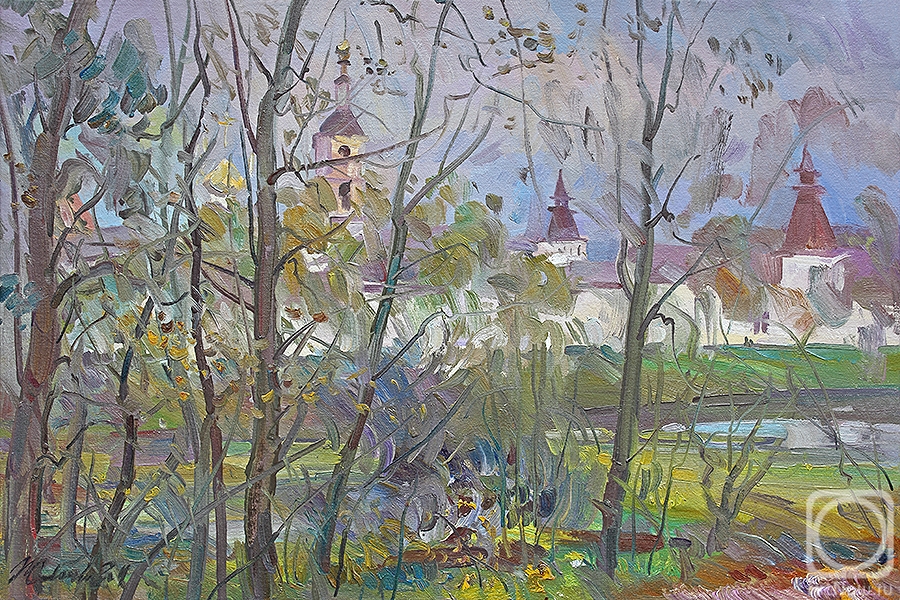 Zhlabovich Anatoly. October. View of the monastery