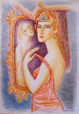 In front of the mirror (Girl Before A Mirror). Ivanov Victor