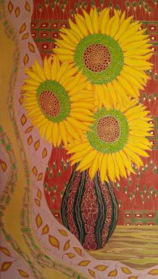 Still life with sunflowers. Popova Olga