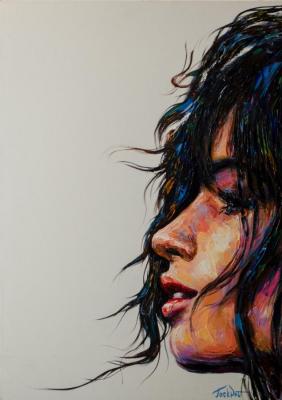 Oil Portrait of Camila Cabello (ontemporary Art). Potapkin Evgeny
