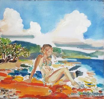 On a wild beach (Wild Girl). Petrovskaya-Petovraji Olga