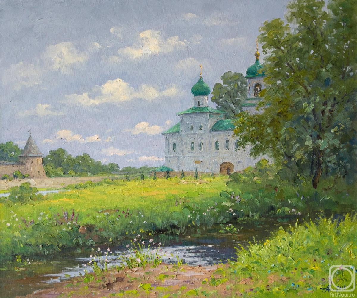 Alexandrovsky Alexander. Pskov, Mirozhsky monastery, summer