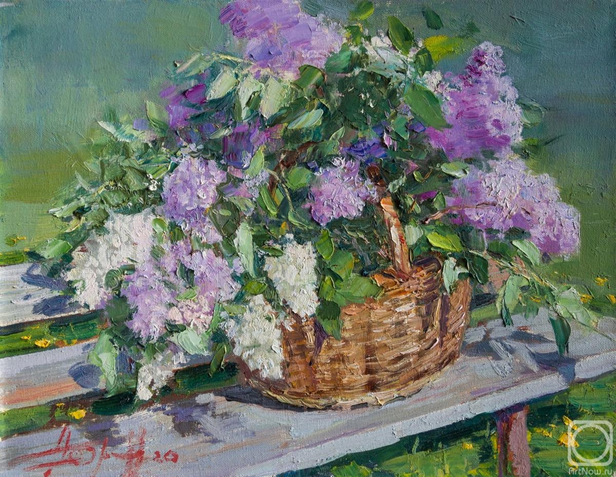 Yurgin Alexander. Lilac in a basket