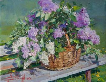 Lilac in a basket