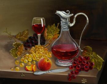 Still life " Breath of summer" (Wine In A Decanter). Zolottsev Vasily