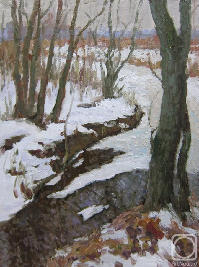 Chertov Sergey. River in winter. Mytishchi (etude)