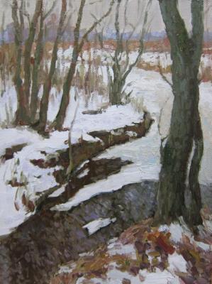 River in winter. Mytishchi (etude)