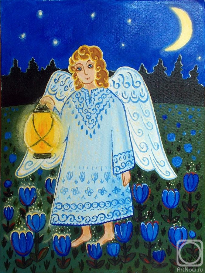 Razumova Lidia. Angel and the night flowers