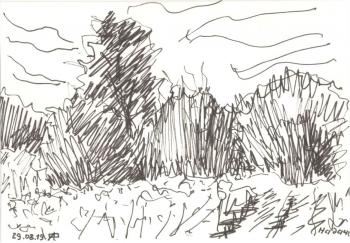 In the country. Three-minute sketch. Filiykov Alexander