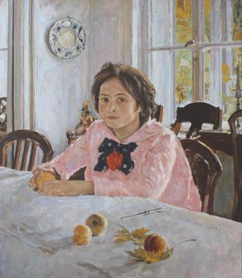 Girl with peaches