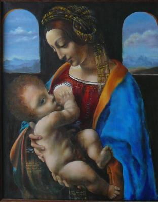 Madonna Litta. Leonardo da Vinci. 1490-1491 (copy). Evseev Valery