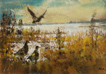 On the lake, wild birds. Kremer Mark