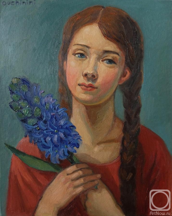Ovchinini Lyutcia. Girl with hyacinth