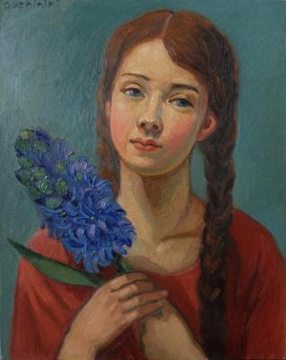 Girl with hyacinth. Ovchinini Lyutcia