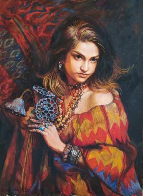 LFiat. Lotus girl (Portrait In Oriental Style). Simonova Olga