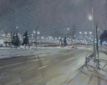 Winter night in St. Petersburg. Miroshnikov Dmitriy