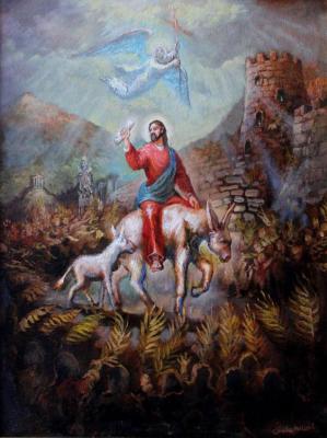 Entrance of the Lord into Jerusalem (Jesus On The Donkey). Shirshov Alexander