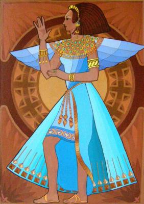 Isis, the most important of the goddesses of Ancient Egypt, the patroness of fertility, water and wind, a symbol of femininity, family fidelity, the wife of Osiris. Terekhova Tatiana