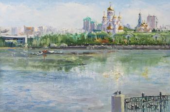 The temple-on-blood. The bright morning (Panorama Yekaterinburg). Tyutina-Zaykova Ekaterina