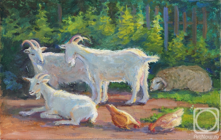 Shumakova Elena. Goats and sheep (etude)