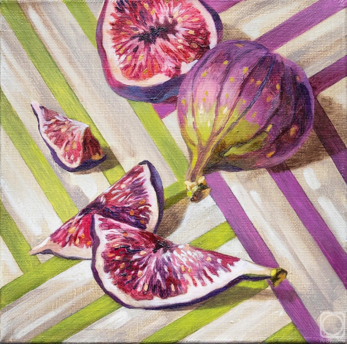 Meltsaeva Mariia. Sweet figs from series Stripes go well with everything
