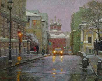 Purple twilight in Petrovsky Lane. Volkov Sergey