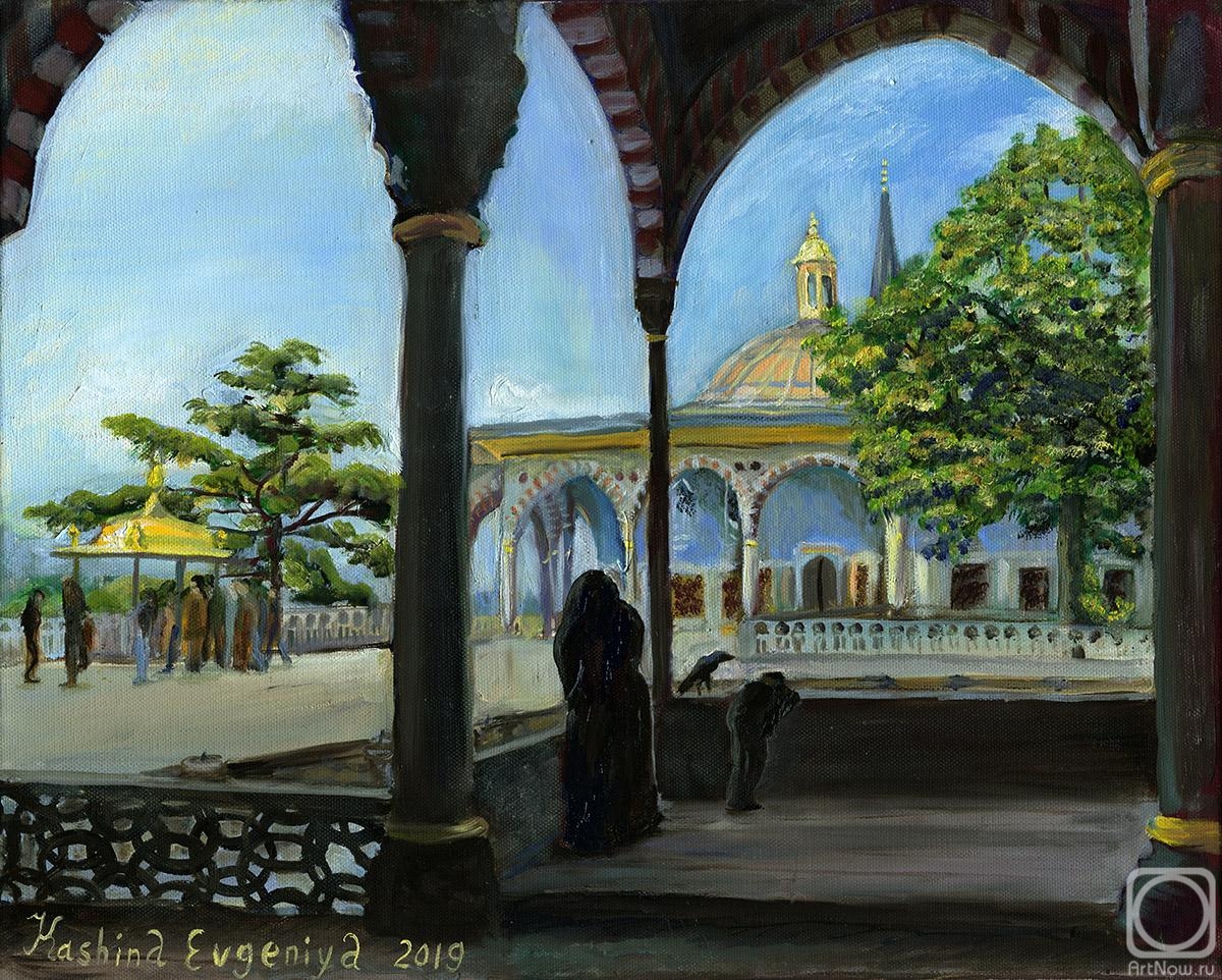 Kashina Eugeniya. Topkapi Palace. View of the Baghdad Pavilion, Golden Kiosk Iftariye, Golden Horn Bay