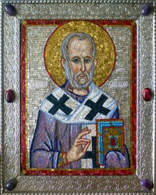 The Icon Of St. Nicholas (Micromosaic). Masterkova Alyona