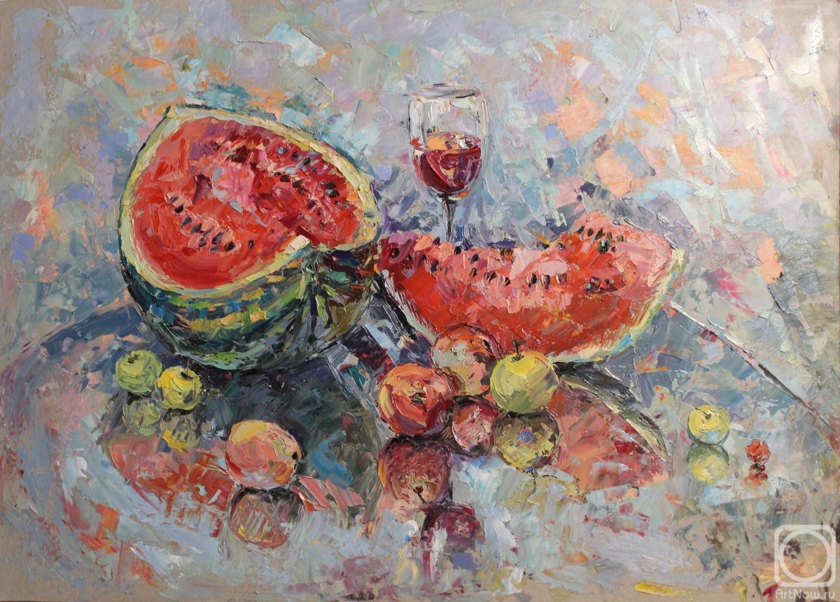 Islamgareeva Leisan. watermelons on the mirror
