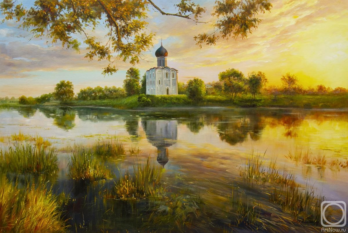 Romm Alexandr. Church of the Intercession on the Nerl at Dawn