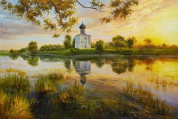 Church of the Intercession on the Nerl at Dawn. Romm Alexandr