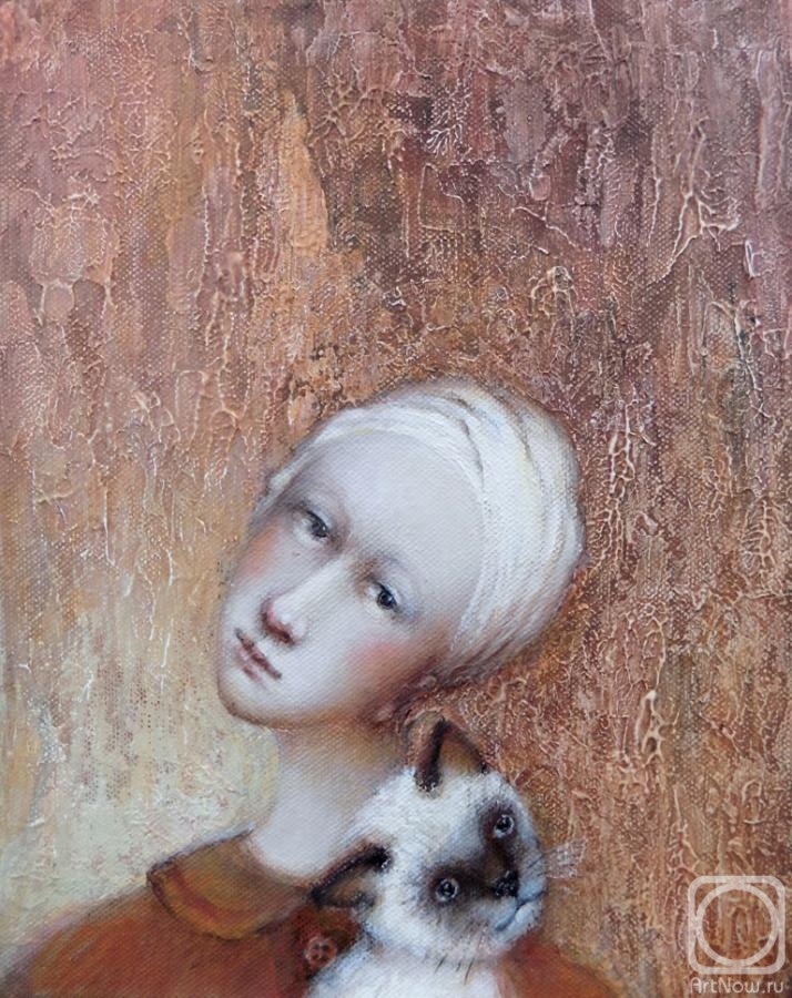 Bochkareva Svetlana. With a cat