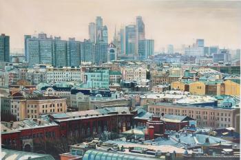 Such a different Moscow. Bird's-eye view of Moscow City