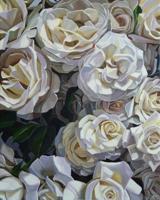 White roses. Vestnikova Ekaterina