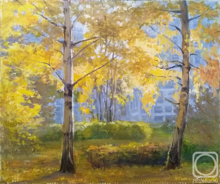 Shumakova Elena. Autumn birches (etude)