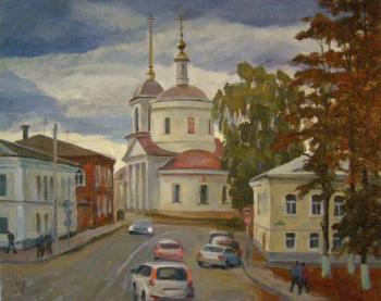 From the series "Borovsk". View from Living area at the Church of the Transfiguration on the Hill, restored in our day