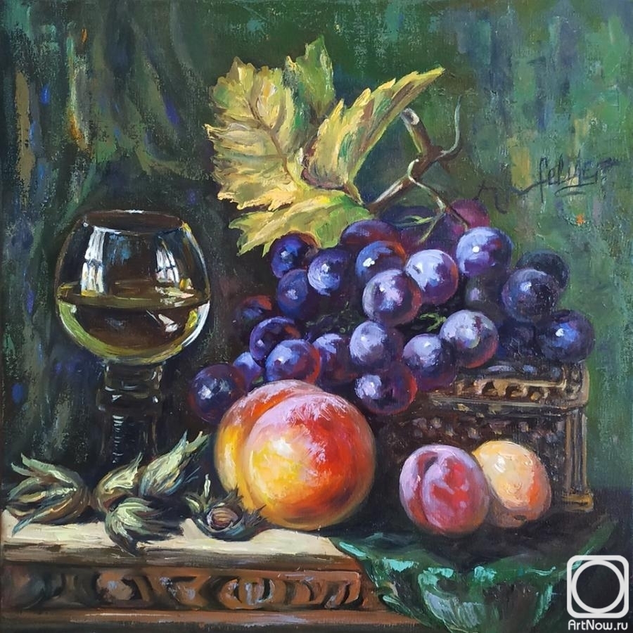 Spirkova Lyubow. Natyurmort s fruktami i vinom 28/5000 Still Life with Fruit and Wine