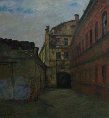 Architectural study in dark colors Yard on the Fonarnij Lane. Egorov Viktor