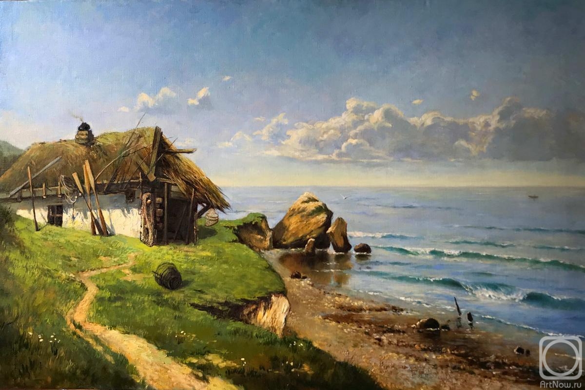 Simonova Olga. Copy of Korenev V. F. "Landscape with Shack"
