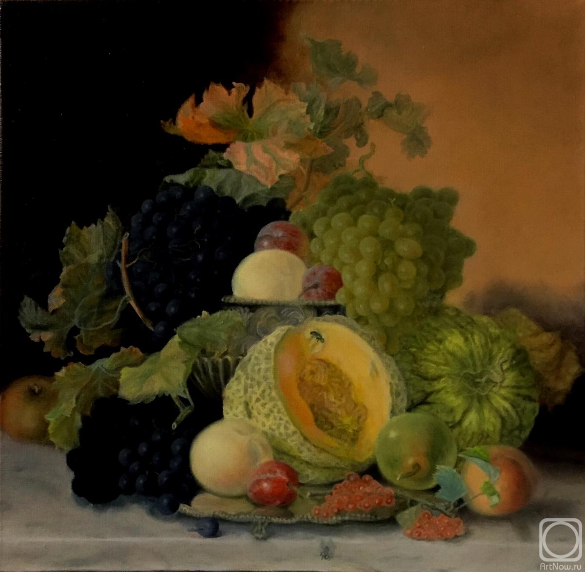 Fomina Lyudmila. Dutch still life with fruit. Replica Eloise Harriet Stannard