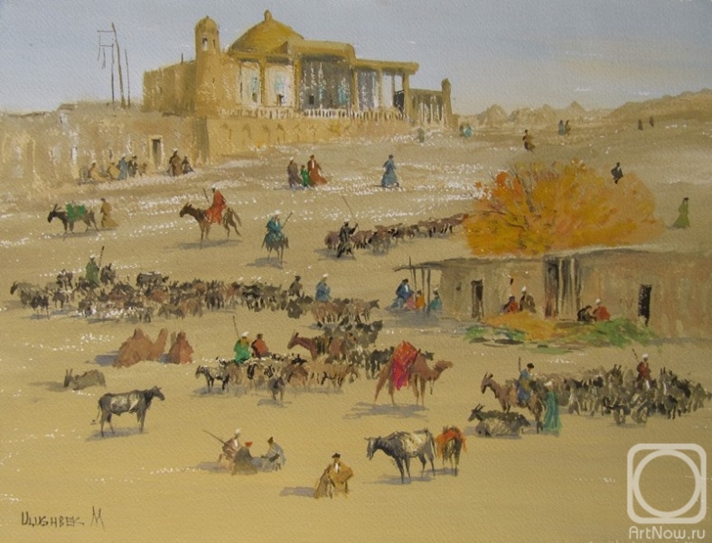 Mukhamedov Ulugbek. The livestock Bazaar in Samarkand