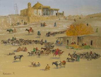 The livestock Bazaar in Samarkand. Mukhamedov Ulugbek