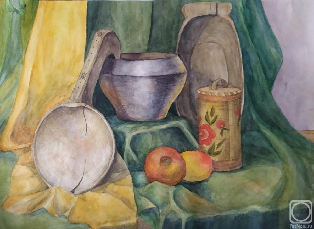 Panifodova Polina. Still life with cast iron